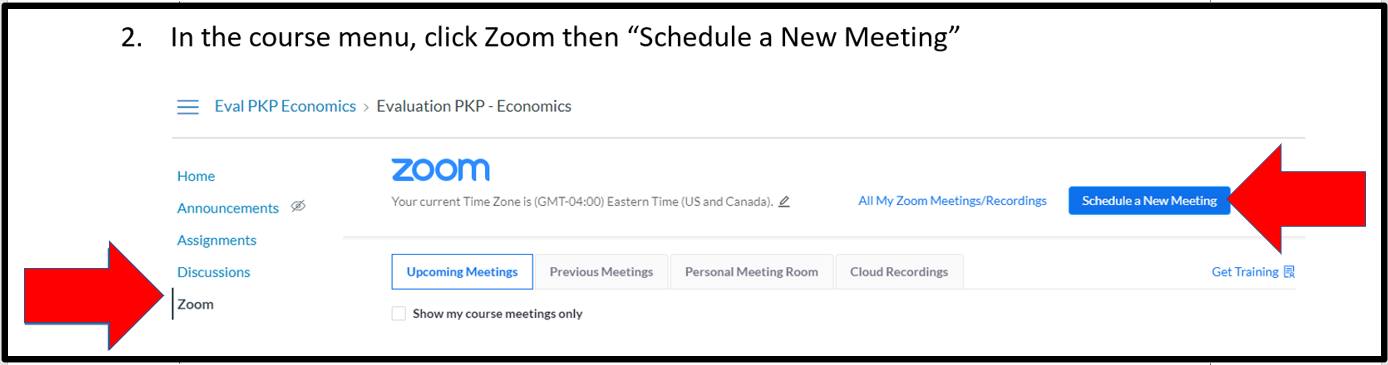 How to create a Zoom class in Learn